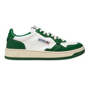 Autry Unisex Adult Medalist Leather Court Trainers / White/Green